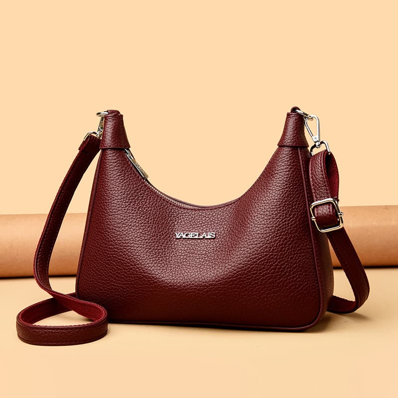 Cross-border Fashion Korean Style Single Shoulder Bag for Women 2025 Spring Summer New Solid Color Gentle Versatile Niche Bag