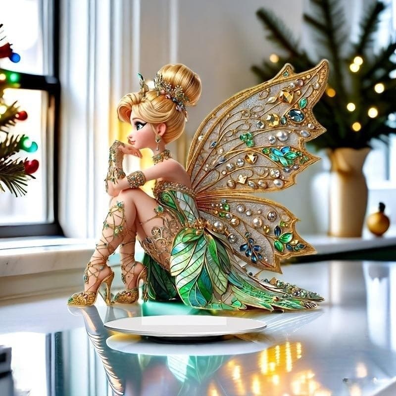 Cross-border new flower fairy elf acrylic bedroom living room home desktop ornaments assembly props decorations