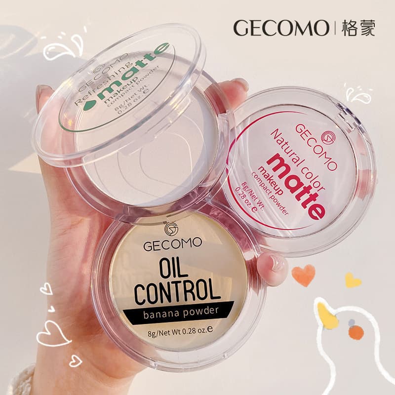 Concealing Banana Powder Compact Long-Lasting Clear Touch-Up Finishing Powder Waterproof Brightening Puff Setting Highlighter Cream