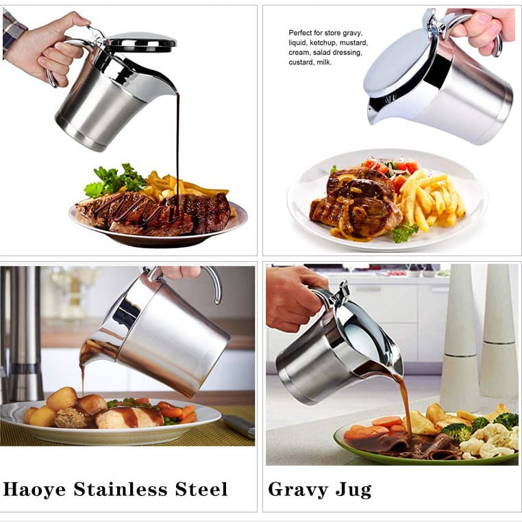 304 Stainless Steel Food-Grade Jam Pot Sauce Pot Insulated Cross-Border Hot Selling Temu Labeling Drop Shipping Double-Layer Insulated