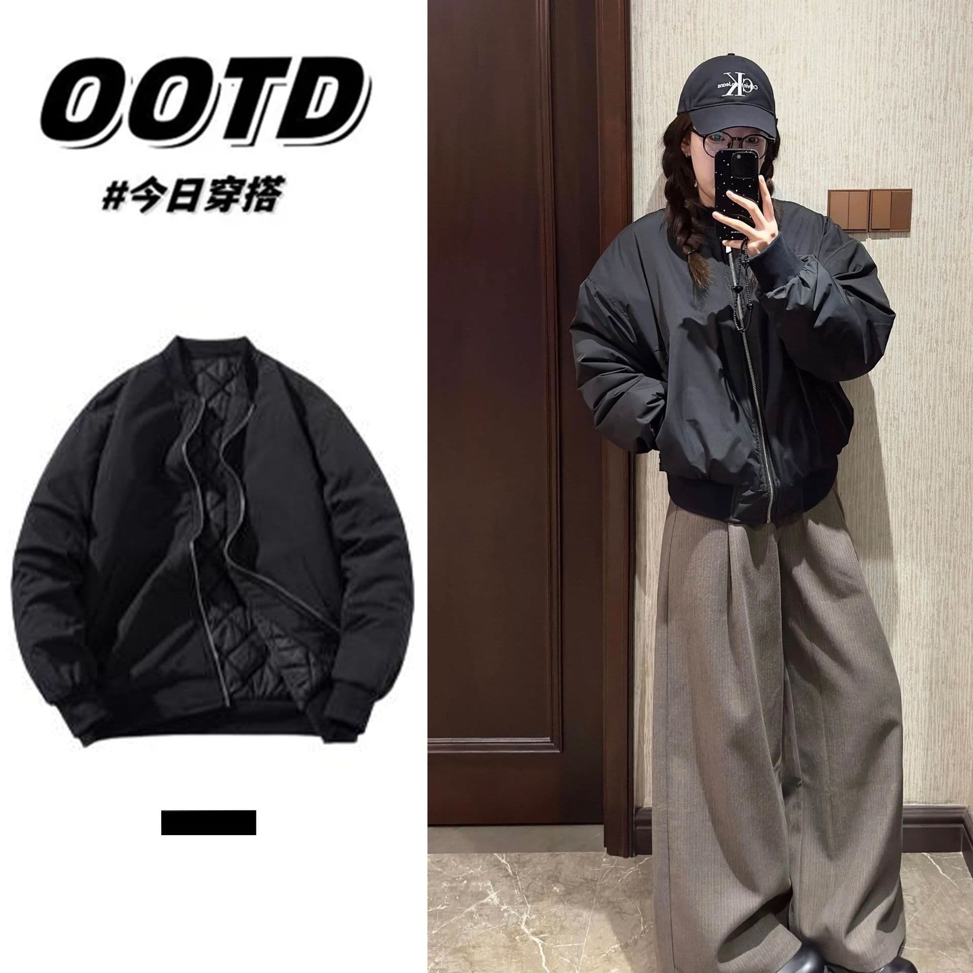 Japanese retro trendy loose-fitting bomber jacket, unisex, couple style, thin baseball cotton coat for spring, autumn and winter.