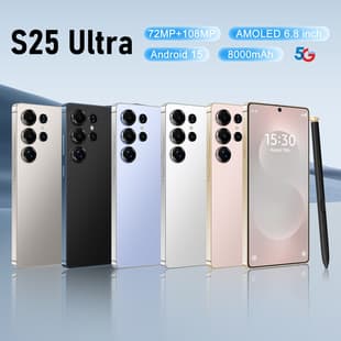 Cross-Border Temu Hot 4G+64GB Smartphone S25 Ultra Hot Phone 7.3 Inch Large Screen Factory In Stock