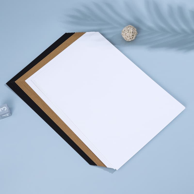 Wholesale Rectangular Paper 8k 16k A3 A4 Black and White Thick Hard Kraft Cardboard for Children's Painting Sketch Colored Pencil Cardstock