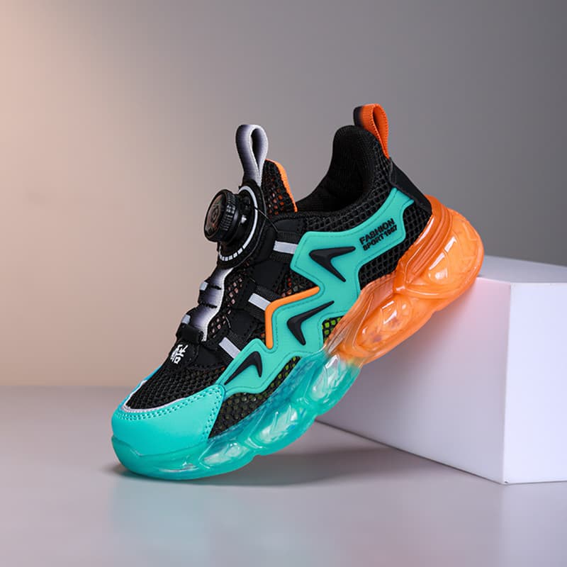2025 New Mesh Breathable Boys' Shoes Summer Soft Sole Non-slip Children's Casual Sports Shoes with Twist Buckle