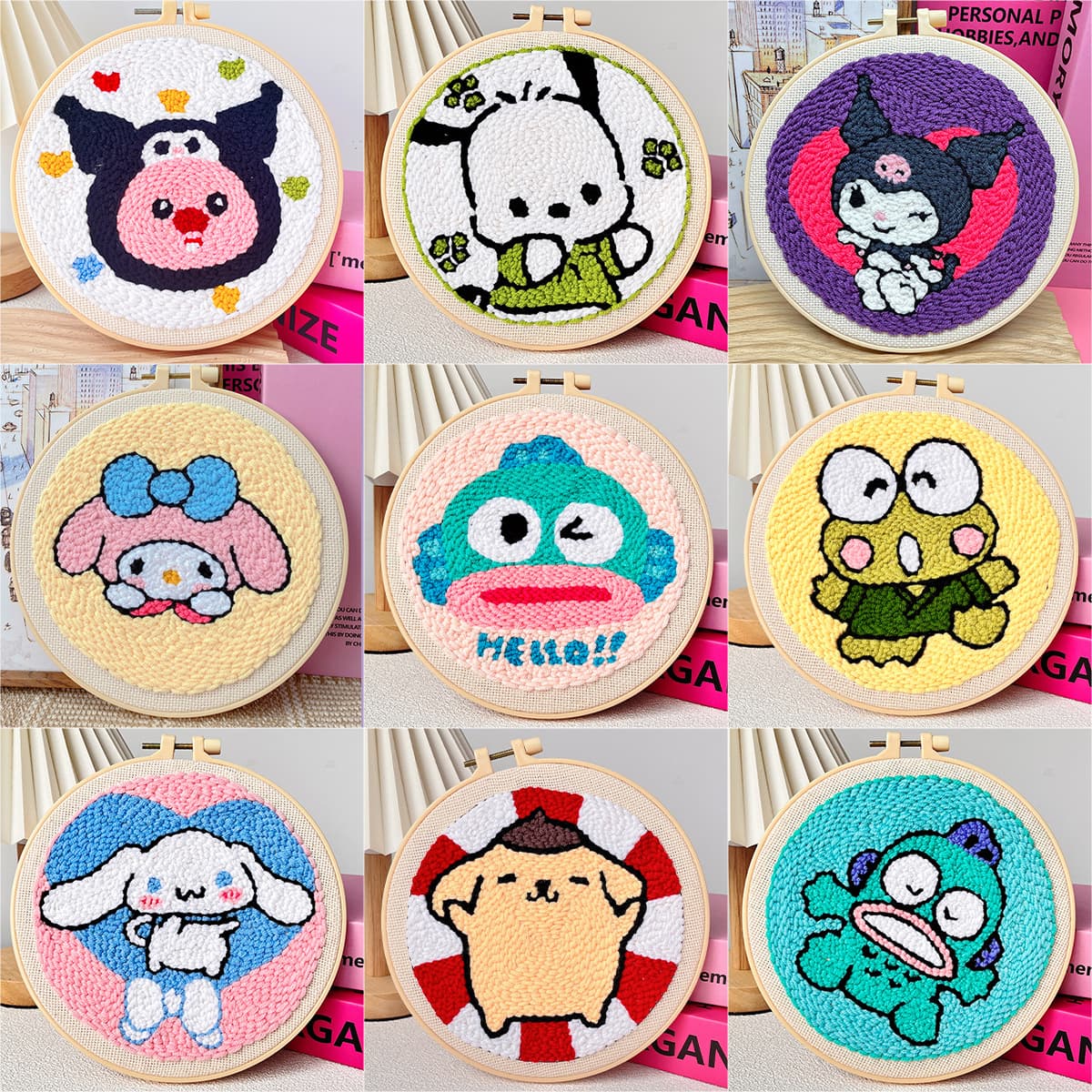 Punch Needle DIY Embroidery Kit for Kids and Students, Handmade Craft for Decoration and Ornaments