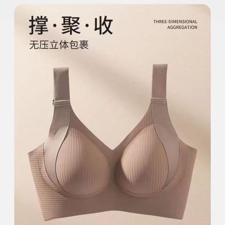 Adjustable Full Cup Bra Wireless Anti-Sagging Large Size Comfortable Underwear for Women Gather Breathable Support Side Fatigue Reduction