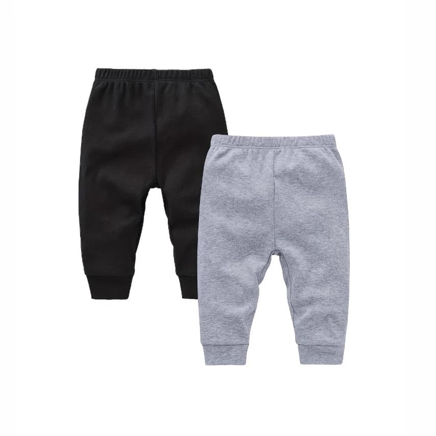 Cross-border 2025 Newborn 2-Piece Solid Color Pants Casual Baby Boys Girls Pure Color 3-6 Months Infant Kids Pants