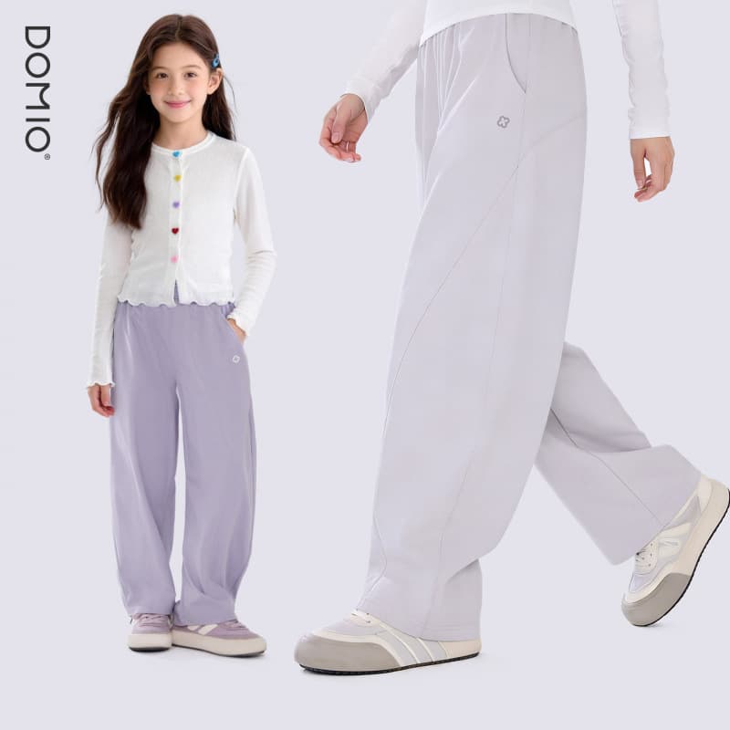 Girls' Pants Spring Summer Children Casual Pants Big Girl Straight Wide Leg Pants Youth Spring Sport Curved Knife Pants