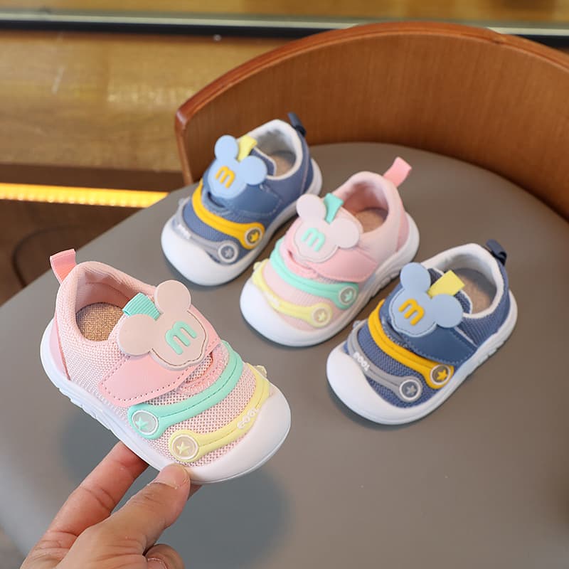 Baby Mesh Shoes Spring Autumn 0-1.5 Years Soft Sole Infant Walking Shoes Non-slip Boys Girls Toddler Breathable