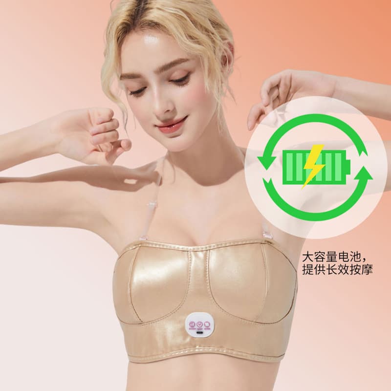 New Cross-Border Smart Bra Electric Massager Constant Temperature Heating Underwear Wireless Heat Compress Vibration Breast Massager