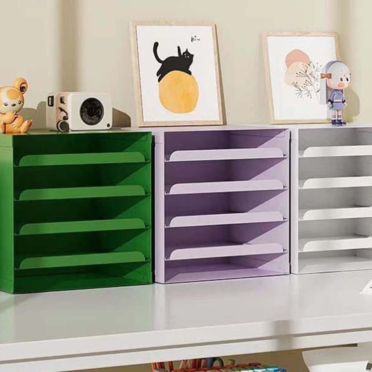 Desktop Tray Home Entryway Storage Shelf Steel Drawer-Type Layered Cosmetics Office File Storage Password Cabinet
