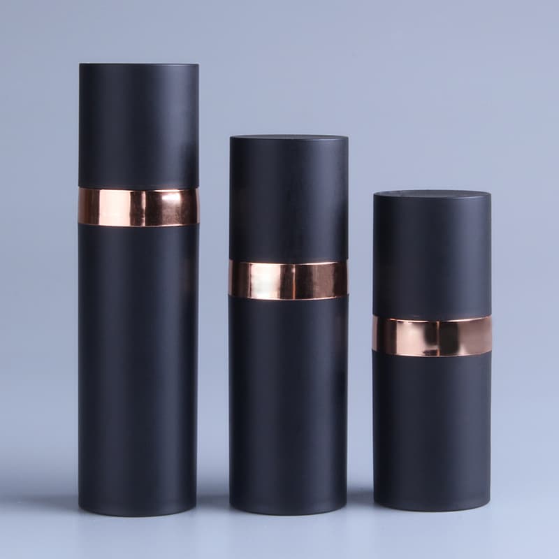 Custom Black PP Bayonet Frosted Vacuum Lotion Refill Bottle 5/10/15ml, Pump Foundation Cosmetic Bottle