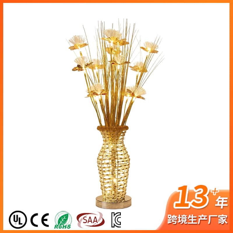 Modern Light Luxury Ambiance Table Lamp Fiber Optic Bouquet Table Lamp Amazon Sofa Coffee Table Atmosphere Light Handwoven