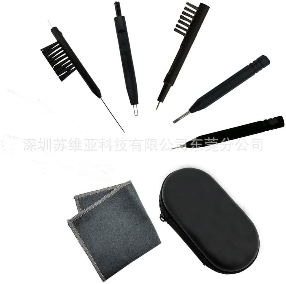 Amazon Bestseller Hearing Aid Cleaning and Maintenance Kit with Dry Cloth, Brush, Air Vent Pick, and Screwdriver