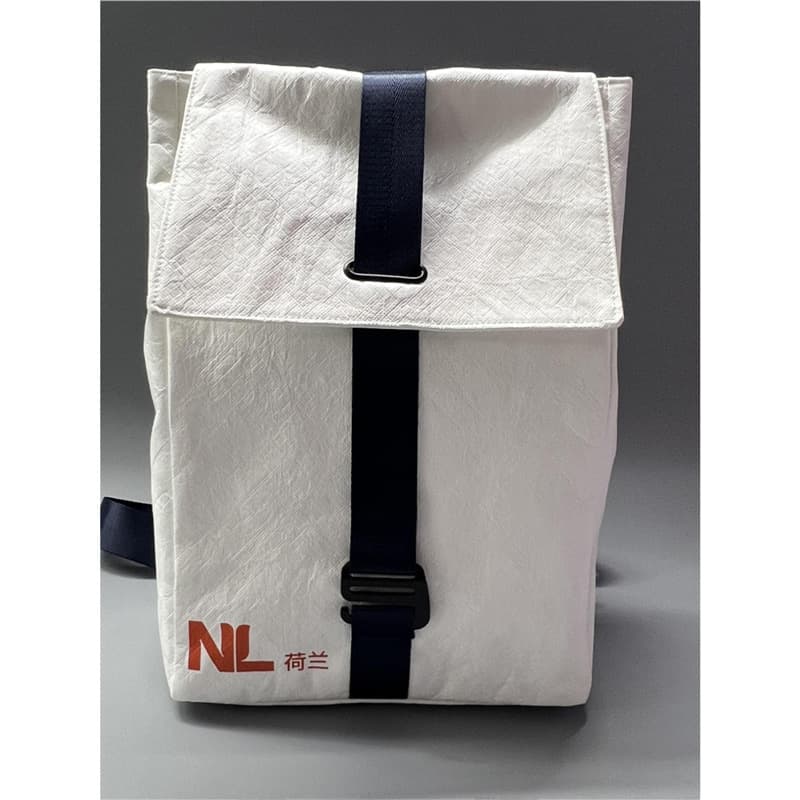 Custom Dupont Paper Backpack, Cadillac-Style Wrinkled Dupont Paper Tote Bag, Large Capacity Double Backpack Customization