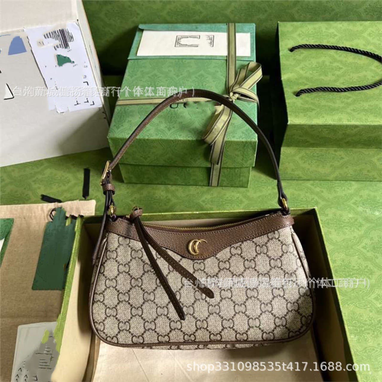 Cross-Border Hot Selling Bag 2025 New Mahjong Bag G Family Classic Print High-Quality Designer Shoulder Bag Women's Handbag