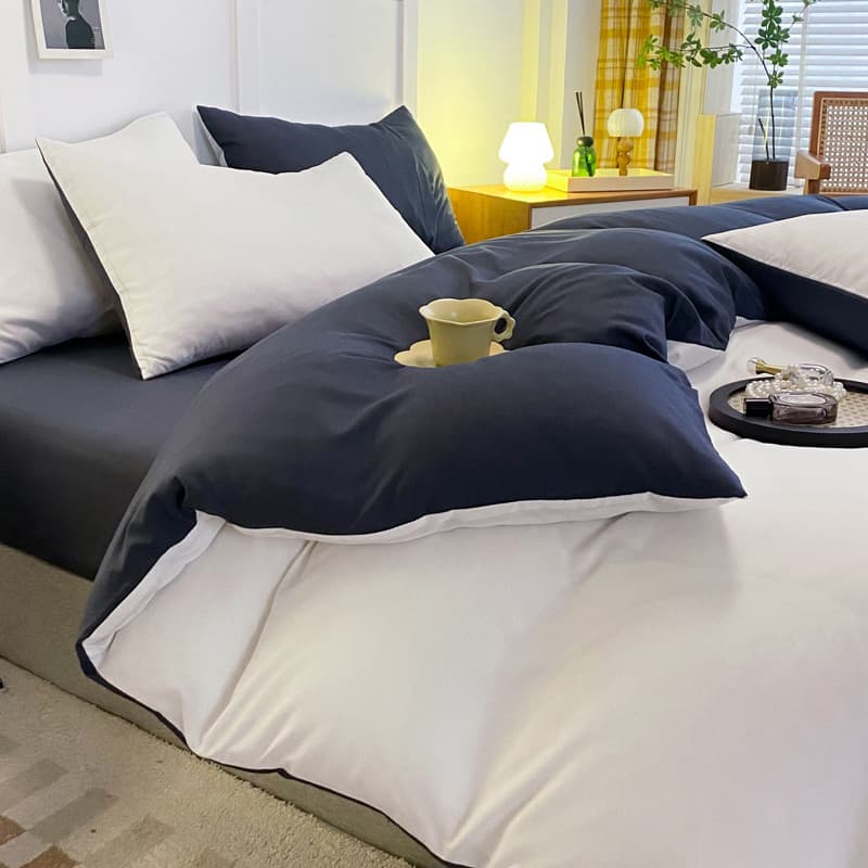 Solid Color Bedding Set, Two-Tone Mix & Match 4-Piece Set, Bedding 3-Piece Set Wholesale