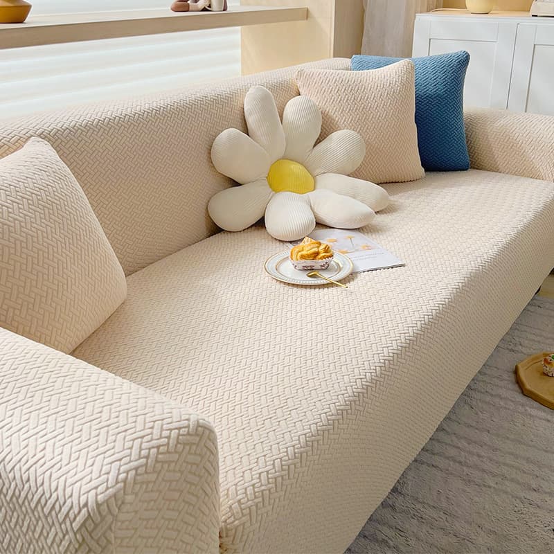 Elastic Sofa Cover Full Wrap-around Fabric Art All-inclusive Four Seasons Universal Sofa Pad Dustproof Cover Modern Simple Style