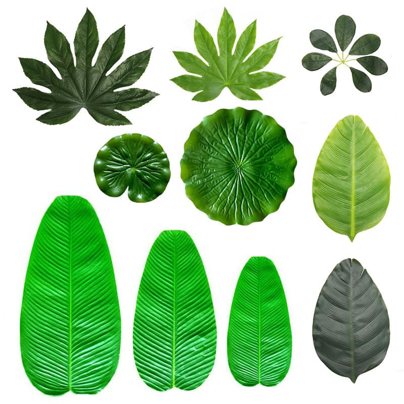 Artificial Banana Leaves, Octagonal Leaves, Lotus Leaves, Party Dining Table Artificial Plants, Fake Leaves, Fruit Shop Decorative Mat Accessories