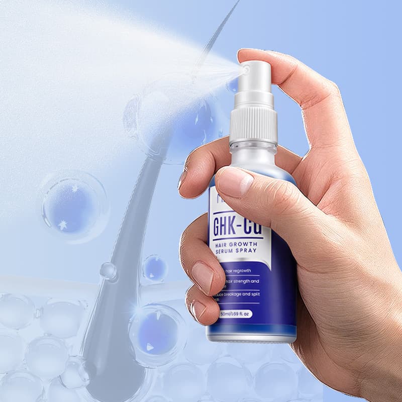 MELAO Cross-border In Stock GHK-Cu Blue Copper Peptide Hair Care Essence Spray Copper Peptide Scalp Serum Wholesale