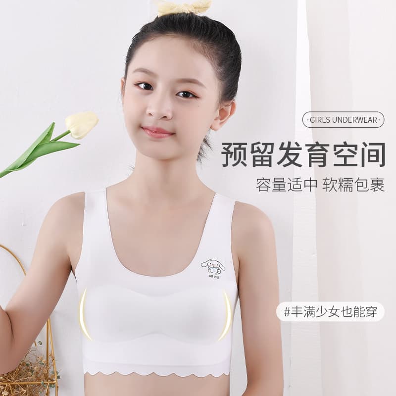 Hot Sale Teen Girls Bra 12-16 Years Old Development Period Middle School Student Vest Seamless Sports Bra