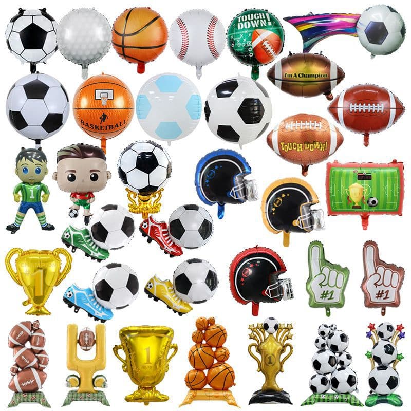 18-inch Football Golf Aluminum Foil Balloon, Cristiano Ronaldo World Cup Theme Champion Trophy Party Decoration Aluminum Foil Balloon