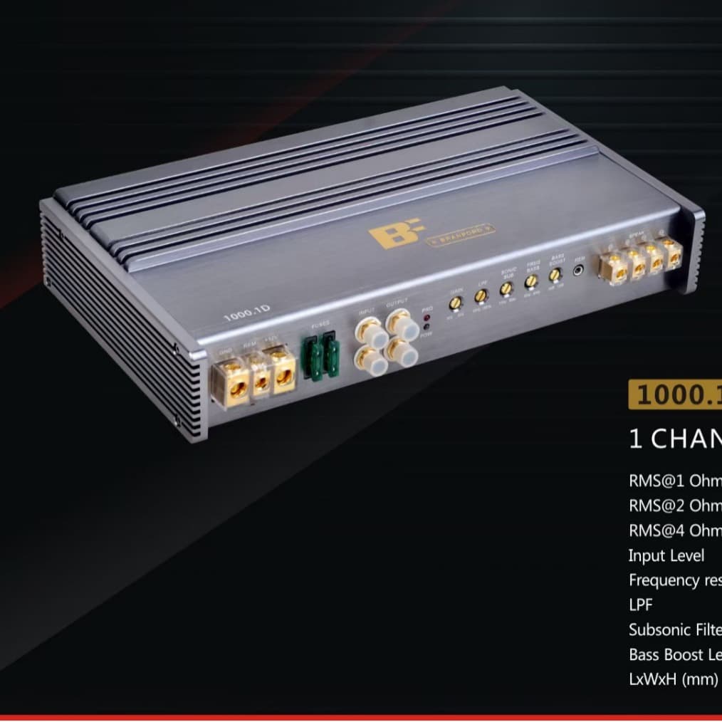 2026 Model 1200W Class D Monoblock Car Subwoofer Amplifier / Digital Subwoofer Amplifier / Bass Amplifier