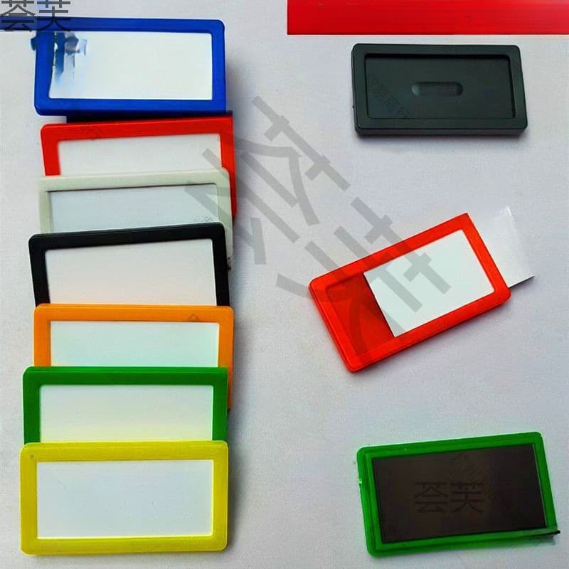 Magnetic label whiteboard identification card warehouse identification plate partition plate magnetic shelf label card set strong magnetic identification plate