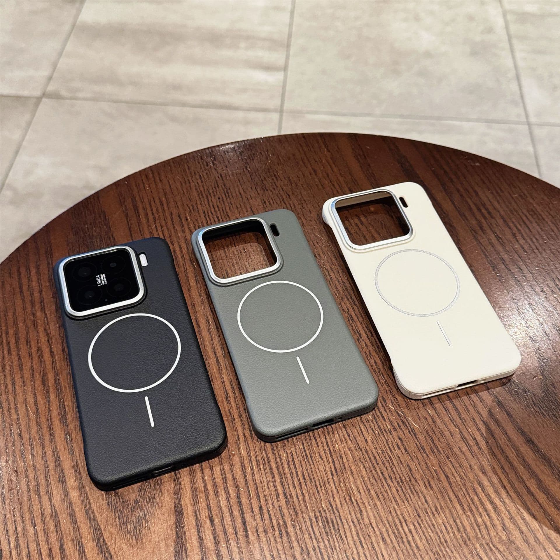 PC Borderless Leather Texture Slim Magnetic Case for Xiaomi 15 Pro, Xiaomi 15 Protective Cover