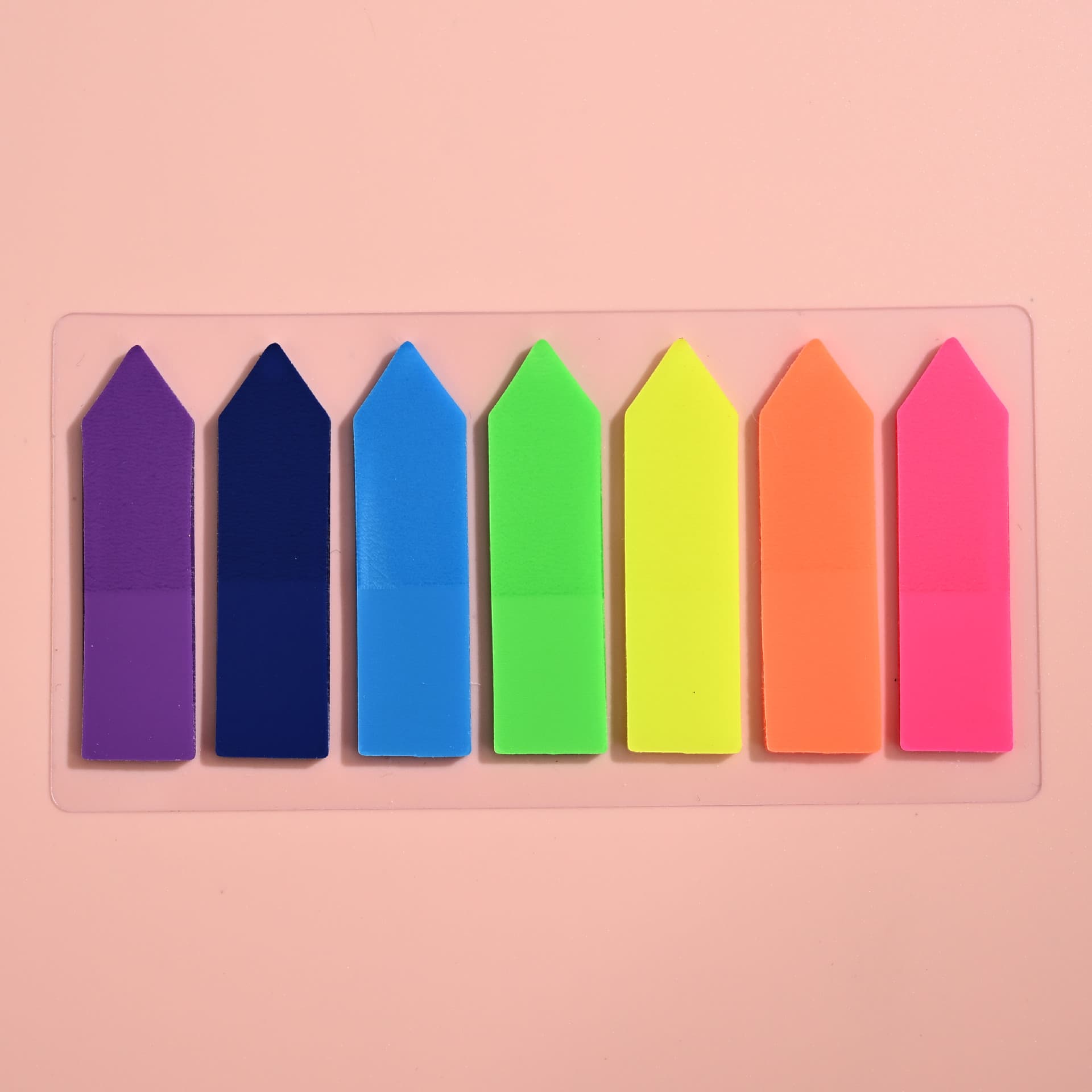 Clear Waterproof Sticky Notes Index Tabs Fluorescent Color PET Memo Stickers Ins Style Highlight Thin Strip Notes