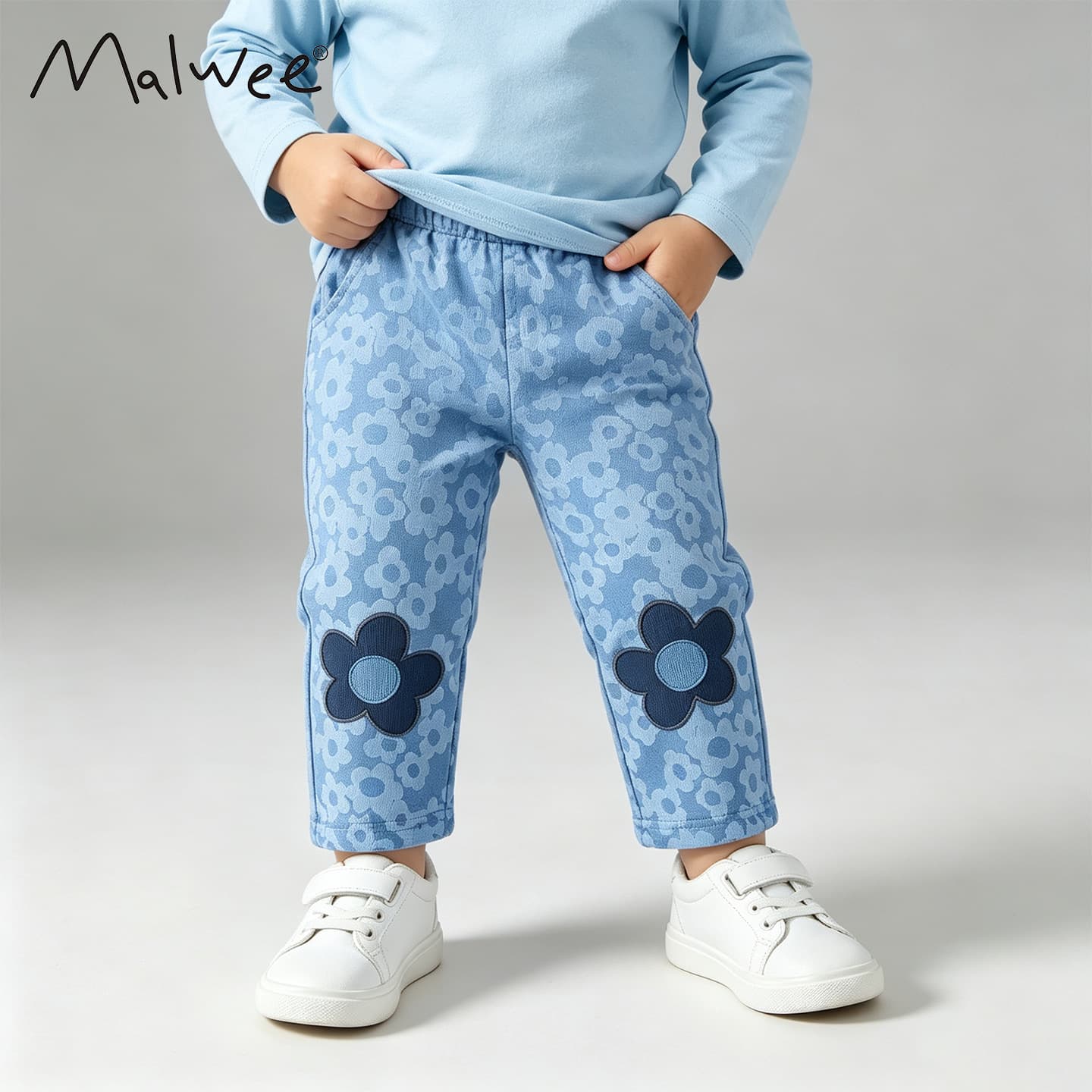 Cross-border Malwee Boys' Sweatpants, New Autumn/Winter Style, Comfortable Elastic Waist, Soft Casual Pants for European and American Toddlers and Kids