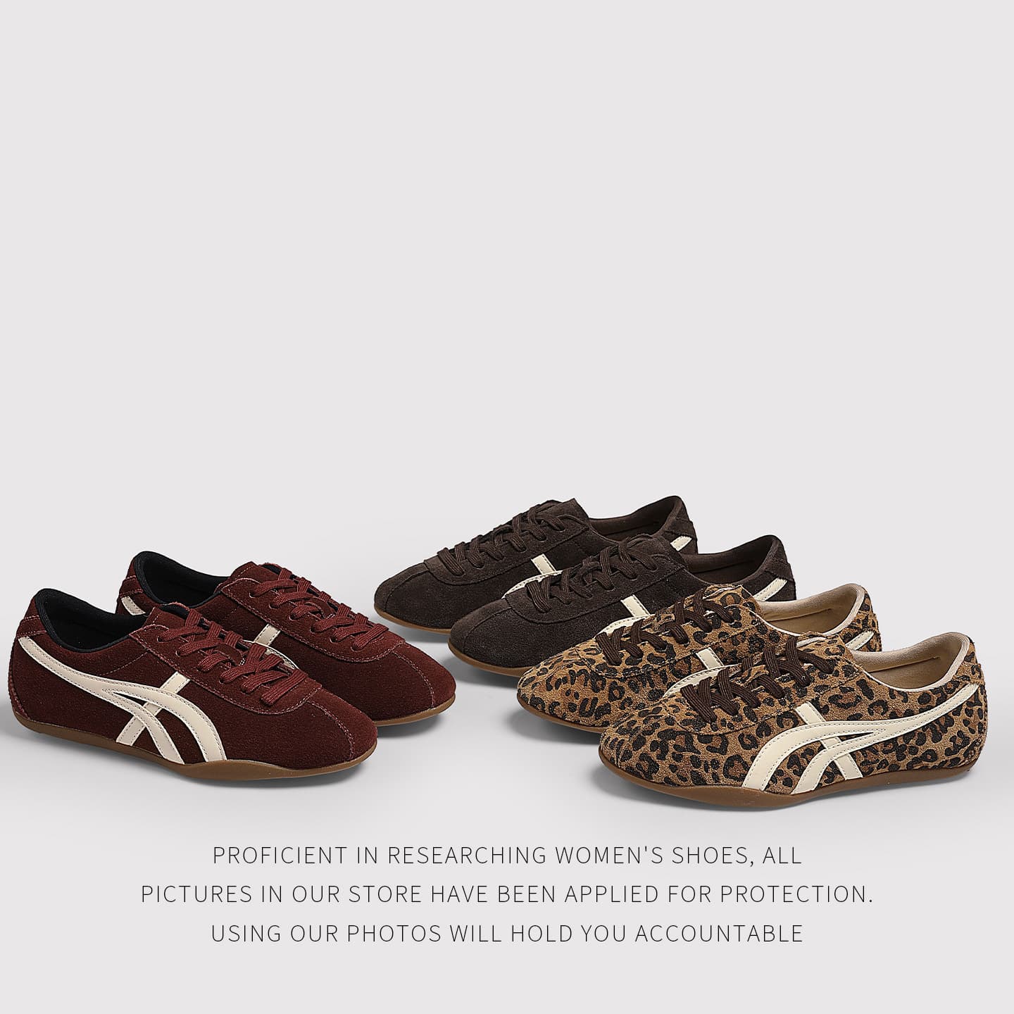 Factory Direct Round Toe Color Block Lace-Up Casual Sneakers Women Vintage Suede Versatile Thick Sole German Training Shoes