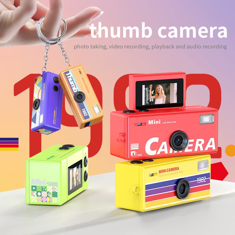 New Flip Mini Portable Action Camera Pocket Camera Video Recording Photo Neck-Worn Vlog Camera