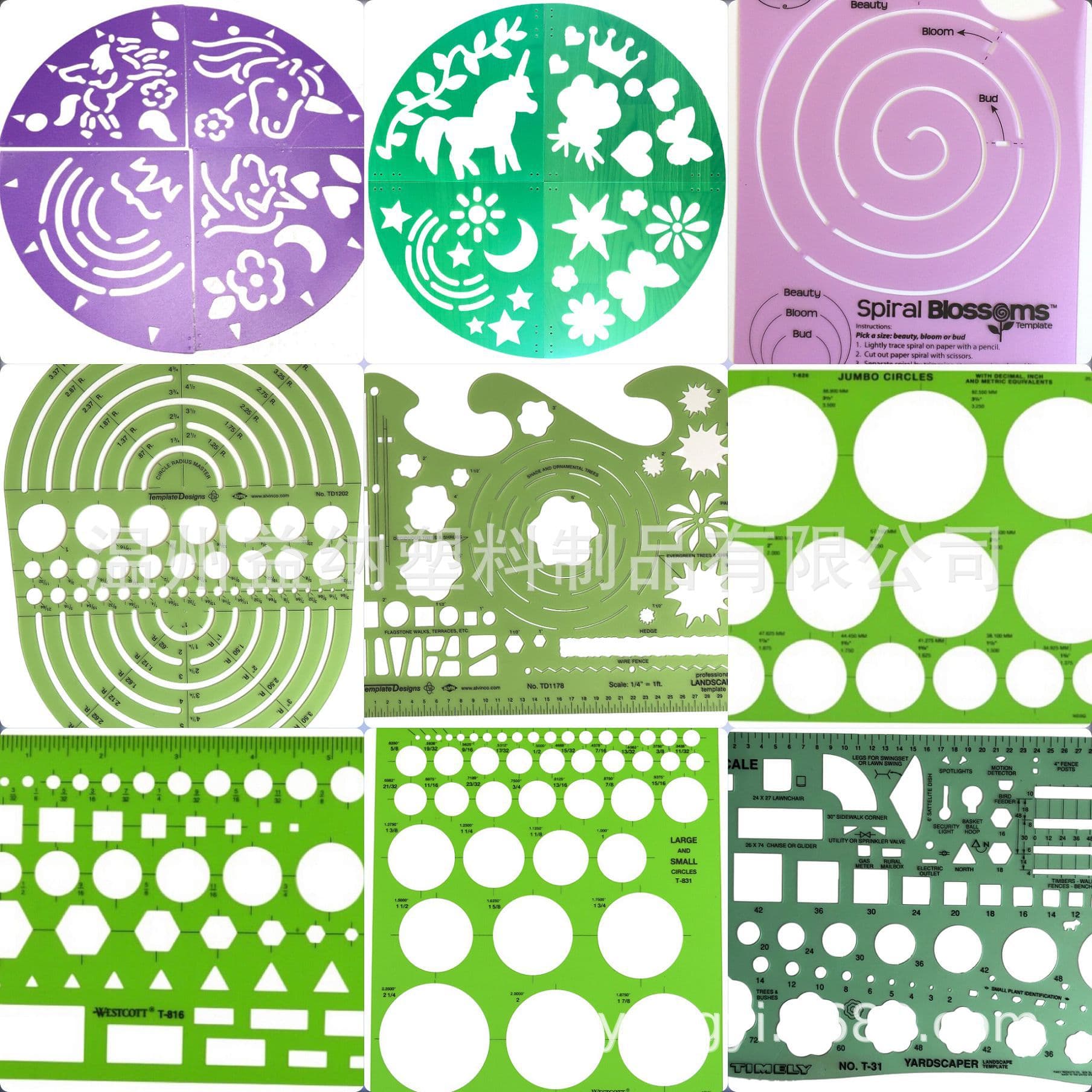 Children's Educational Hollow Drawing Template Painting Board Design Drafting Tool Ruler Office Culture Graphic Template