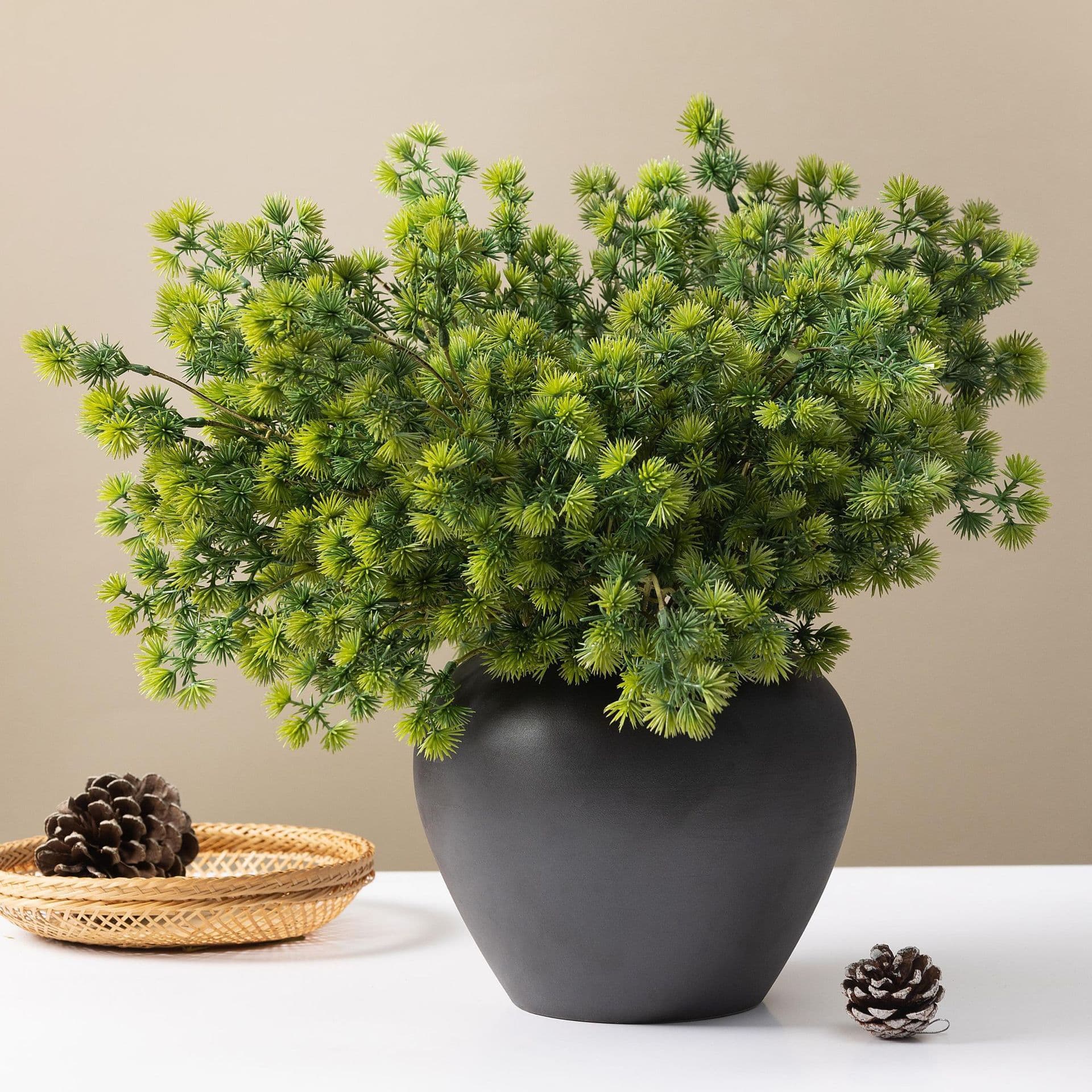Artificial Plant Cliff Cypress Pine Branch Landscape Decoration Welcome Pine Fake Green Plant Beauty Pine Bundle Pine Needles