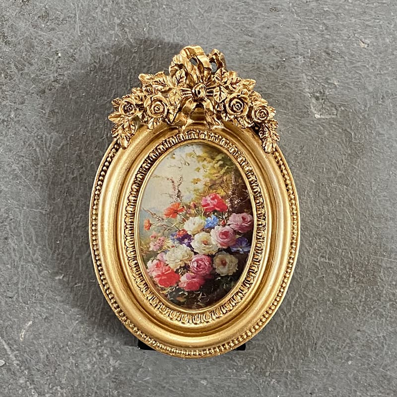 European Carved Hollow American Gold Bow Resin Photo Frame French Wedding Table Decoration Ornament