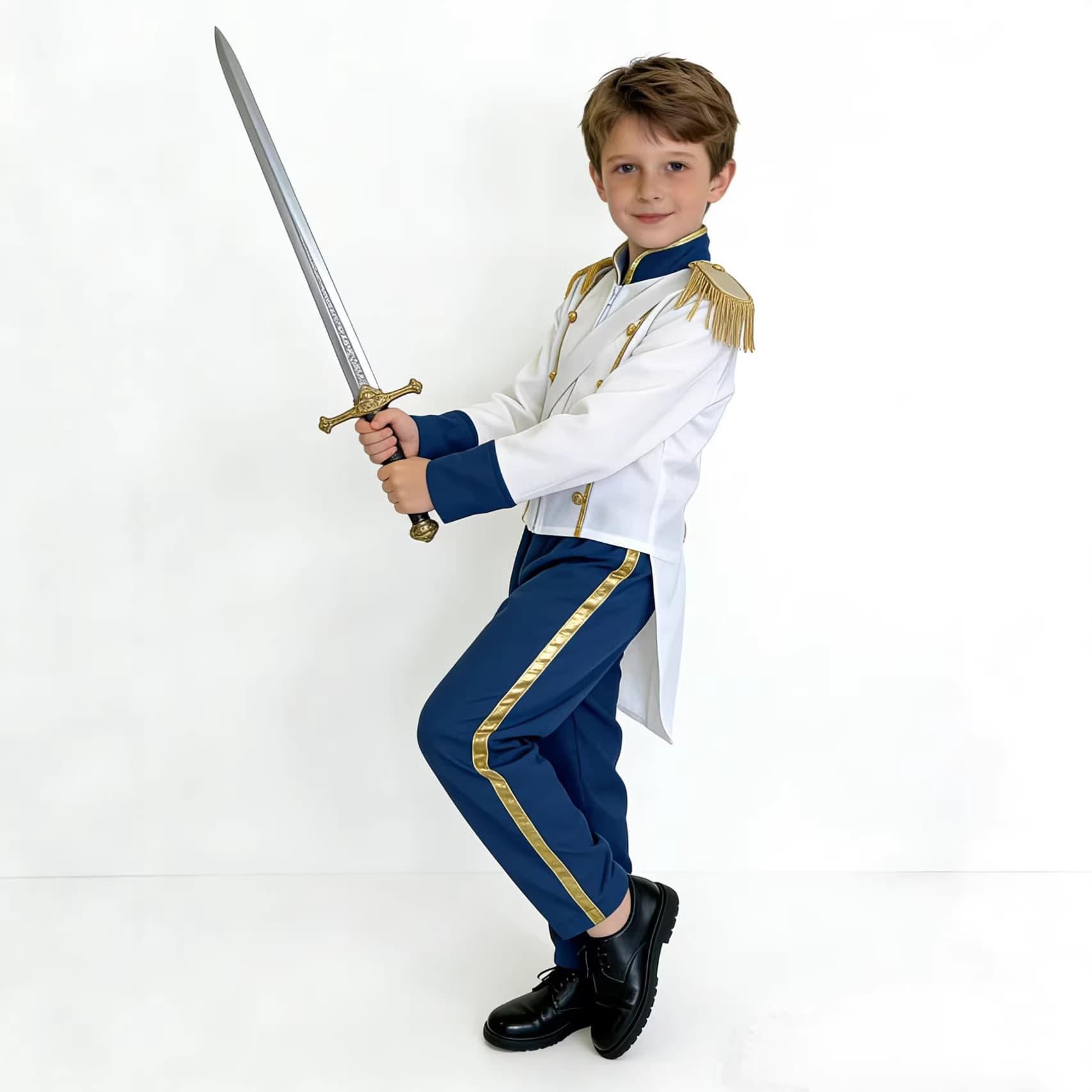 White Prince Costume Celebration Party Kids Boy Festival Cosplay Princess Dress In Stock Factory Direct