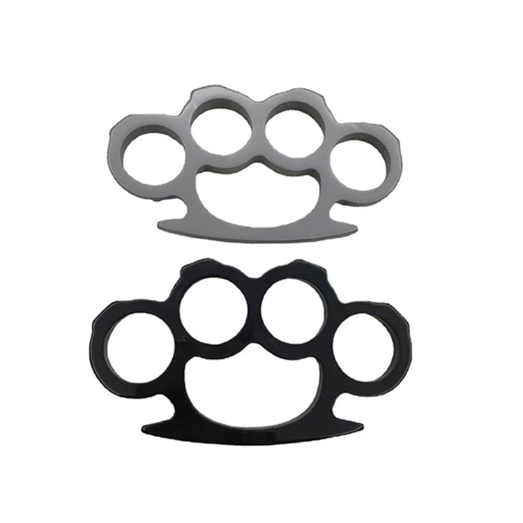 Acrylic Plastic Four-Finger Knuckle Self-Defense Weapon, Four-Finger Hand Brace Plastic Self-Protection Gear Hand Support