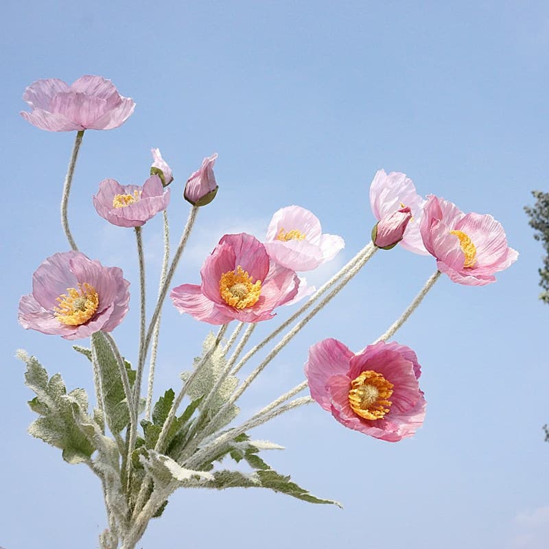 Artificial Flowers for Weddings, Poppy Artificial Flowers, 13 Colors Available, Home Decoration Ornaments