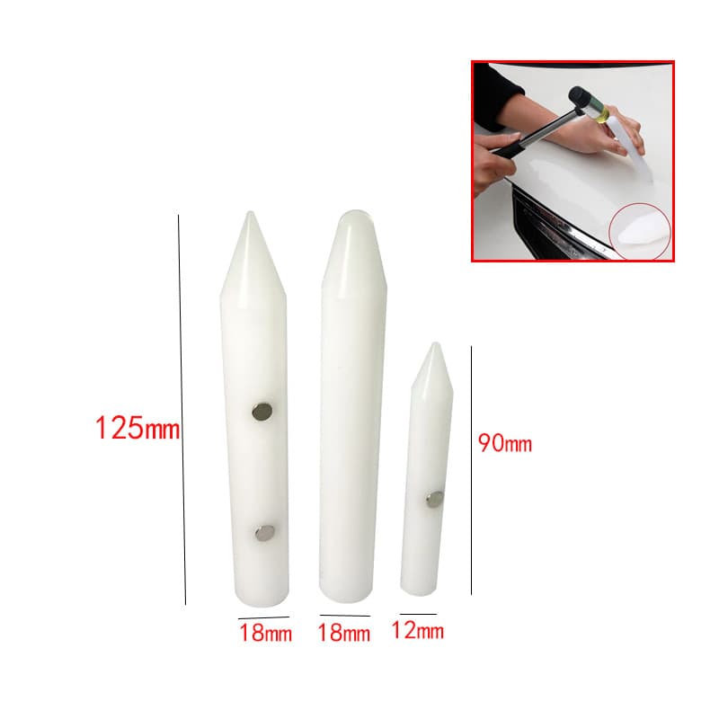 Car Dent Repair Tool White Nylon Leveling Pen Bump Dent Pit Auxiliary Repair Tool No Sheet Metal