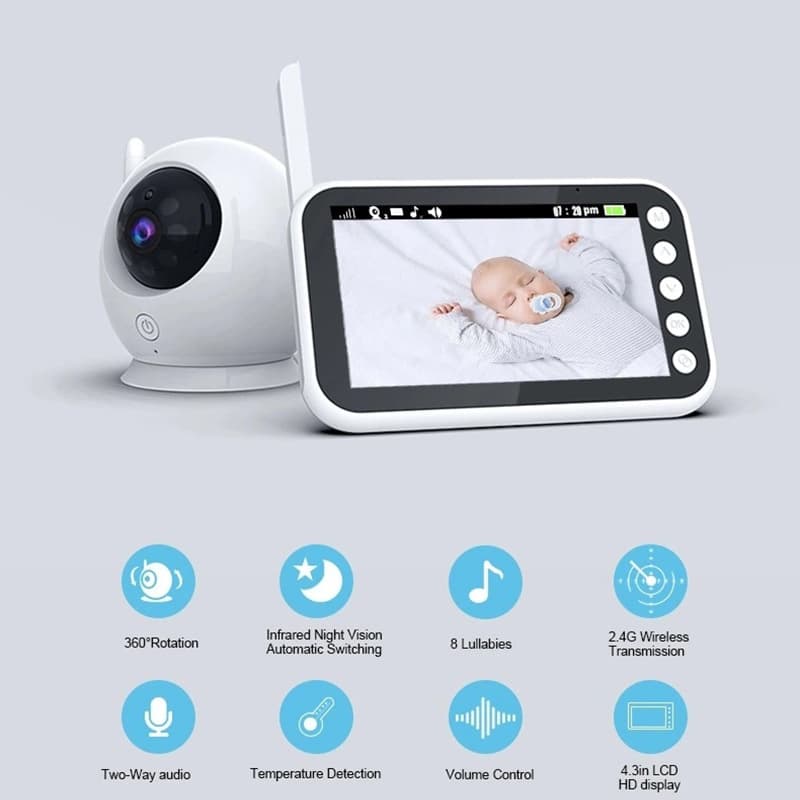 4.3-inch Baby Monitor Infant Safety Protection Surveillance Equipment Direct Manufacturer Supply