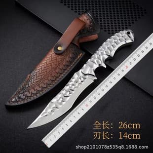 CNC outdoor self-defense knife full tang camping hiking knife portable outdoor survival knife small straight knife sharp fruit knife