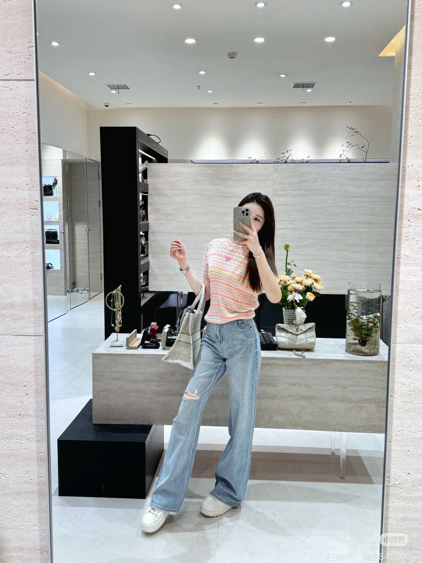 Women's Wide-Leg Casual Jeans, Loose Fit, Straight-Leg Pants with Drape Feel, Spring/Summer Chic Style