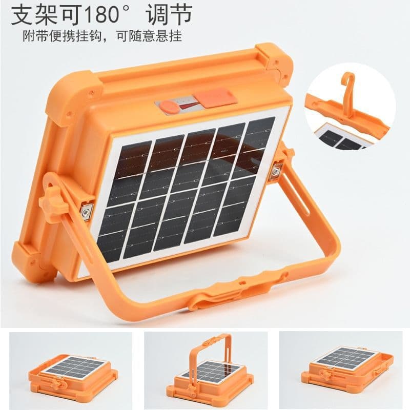 Rechargeable outdoor lighting lamp night market stall power outage emergency camping fishing with solar charging phone charging