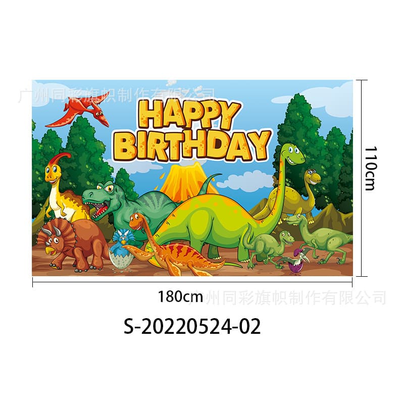 Cross-border New Style Happy Birthday Banner Party Background for Various Festivals Birthday Banner