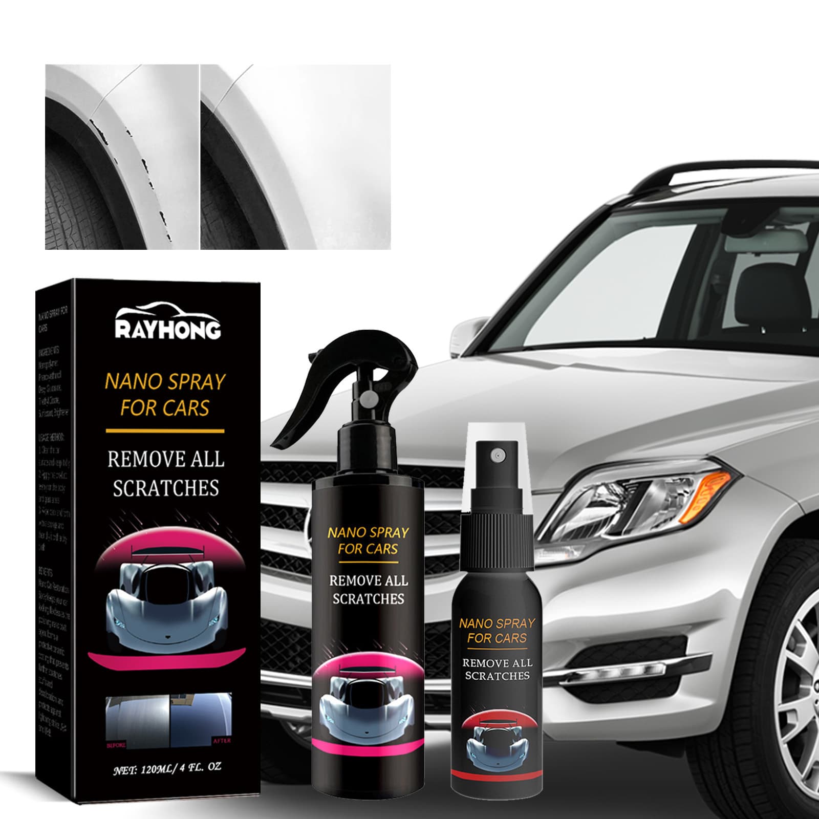 Rayhong car coating agent car paint nano coating crystal liquid spray car dashboard water repellent wax water