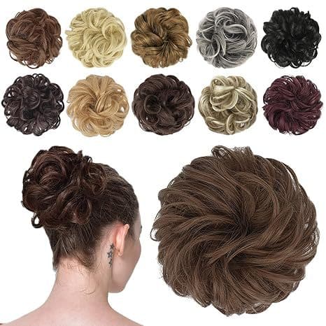 Factory Stock Women's Elastic Curly Hair Bun Maker Voluminous Bun Hair Styling Tool Matte Realistic Chignon Hair Bun