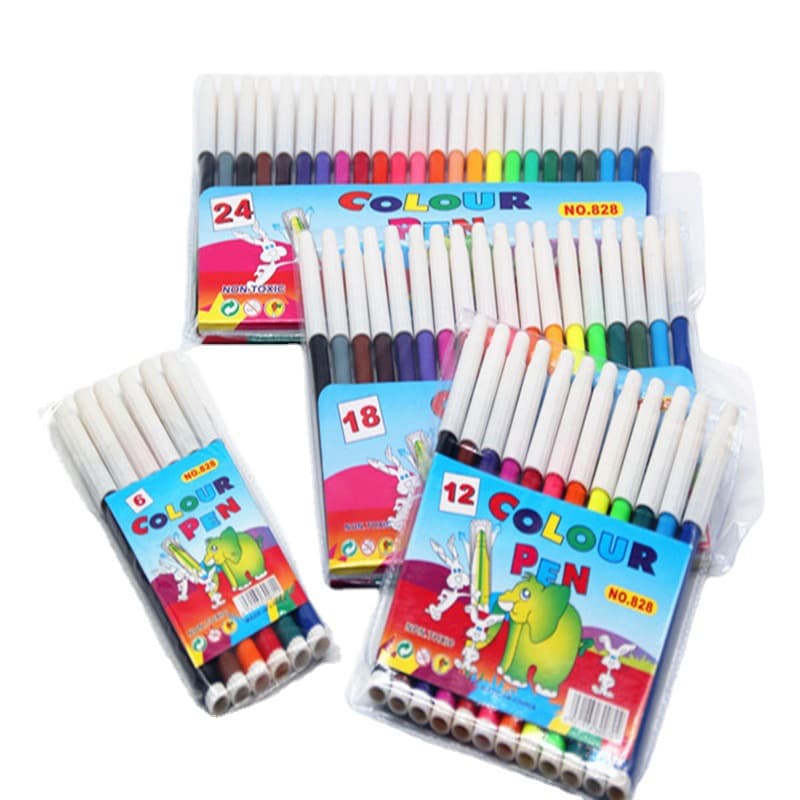 Manufacturer produces art supplies, including graffiti and drawing pens, export-grade 12-color watercolor pens in bags, and colored pens.