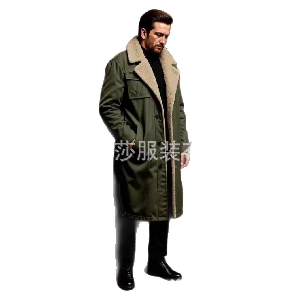 In Stock EU/US 2025 Fall Winter Men's Outerwear Cross-Border Cardigan Multi-Button Amazon Multi-Pocket Zipper Warm Coat
