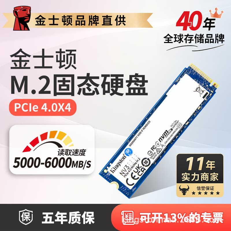 Kingston NV3 500G/1T/2T Solid State Drive Desktop Computer DIY Notebook SSD PCIe 4.0